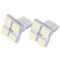 T8 2W 60-lúmen 4 x 5050 SMD carro LED branco lâmpada (par)