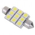 1136 1W 126-lúmen 9 x 5050 SMD LED carro Festoon lâmpada branca (DC 12 ~ 24V)