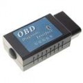 Cabo de diagnóstico OBDII Bluetooth carro - preto + azul (DC 12V)