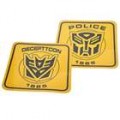 Luz reflexiva polícia/Decepticon adesivos - estilo sortida (4-Pack)