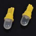 T10 1 LED carro amarelo sinal luminoso bulbos (par/DC 12V)