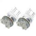 T20 1.5 com 50LM 3-LED luz vermelha carro freio/trás sinal lâmpadas - par (DC 12 ~ 17V)