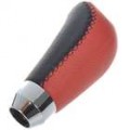 Elegante alumínio + couro carro Shift Gear Knob (preto + vermelho)