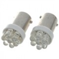 BA9S 0.25W 7-LED 6500K 30-Lumen branco lâmpadas para automóveis (DC 12V/par)