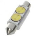 39mm 2W 6500K 29-lúmen 2-SMD levou lâmpada branco para carro (DC 12V)