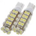 T10 1.9W 6500K 171-lúmen 38-SMD LED carro branco lâmpadas (par/DC 12V)