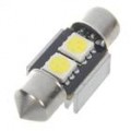 BMW 31 mm 1W 100-Lumen 7000K 2-SMD carro LED branco lâmpada (DC 12V)