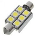 BMW 41 mm 2.5W 250-Lumen 7000K 6-SMD carro LED branco lâmpada (DC 12V)