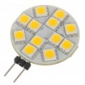 G4 2.2W 48-60 lúmen 12 x 5050 SMD LED carro quente branco lâmpada (12V)