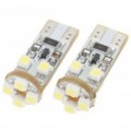 T10 35LM 0.5 3528 com branco luz 8-LED carro sinal lâmpadas (2-Pack/DC 12V)