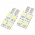 T10 1.5 com lúmen 40-lúmen 4 x 5050 SMD LED carro branco lâmpadas (par/DC 12V)