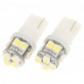 T10 0.6W 6500K 30-lúmen 10-SMD levou branco lâmpadas para automóveis (par/DC 12V)