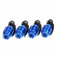 Universal Grenade Cool em forma de tampas de válvula de pneu carro (Pack de 4 peças)