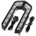 Alta potência 2W branco lúmen 6-LED 50-lúmen diurna Lights/lâmpada para carro (par/DC 12V)