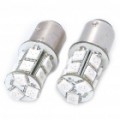 S25 2,6 com 130LM 13 x 5050 SMD LED carro vermelho lâmpadas - par (DC 12V)