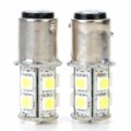 S25 2,6 com 130LM 13 x 5050 SMD LED branco luz carro freio/torneamento/Reverse lâmpadas (par)