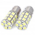 S25 5.4W lúmen 270LM 27 x 5050 SMD LED carro freio/torneamento/verso branco lâmpadas - par (DC 12V)