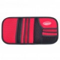 Auto Car fibra de carbono guarda-sol Board com saco de armazenamento CD - preto + vermelho