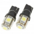 T10 1.5 com 95LM x 5 5050 SMD levou 2-modo branco luz carro passando sinal lâmpadas (par)