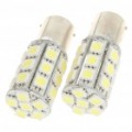 BA15S 5.4W 270-lúmen lúmen 27 x 5050 SMD LED branco carro lâmpadas (par/12V)