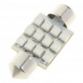 36 mm 1W 12-SMD 3528 LED 50-lúmen azul cauda lâmpada (12V)