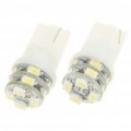 T10 1W lúmen 60-lúmen 12 x 3528 SMD LED carro branco lâmpadas (par/DC 12V)