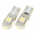 BMW T10 1W x 5 5050 SMD LED 6500K 60-Lumen branco lâmpadas para automóveis (par/DC 12V)