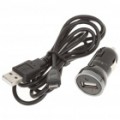 Compact Car cigarro alimentado adaptador de carregamento com Micro cabo USB para celulares HTC