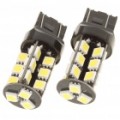 BMW T20 5W 6500K 410LM 27 x 5050 SMD LED carro branco lâmpadas - par (DC 12V)