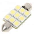 SV85 0.84W 145LM 11000K x 9 5050 LED branco lâmpada para emplacamento/Dome/porta do carro