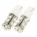 T10 0.42W 170LM 8000K 16 x 3020 LED branco lâmpadas para carro (par)