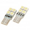 T10 0.8 com 110LM 8000K 8 x 5050 SMD LED branco lâmpadas para carro (par)