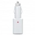 Cigarro de carro Dual USB Powered Charger - branco (12 ~ 24V)